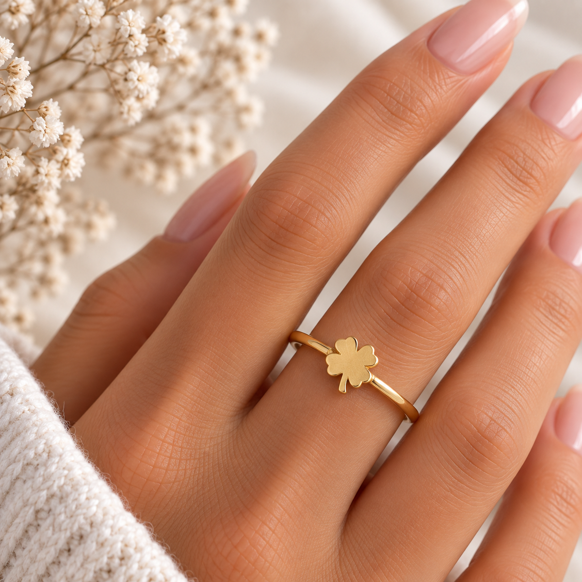 Golden Clover Ring