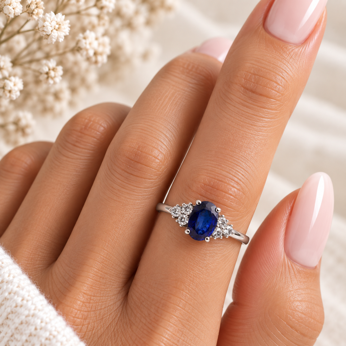 Sapphire Radiance Ring