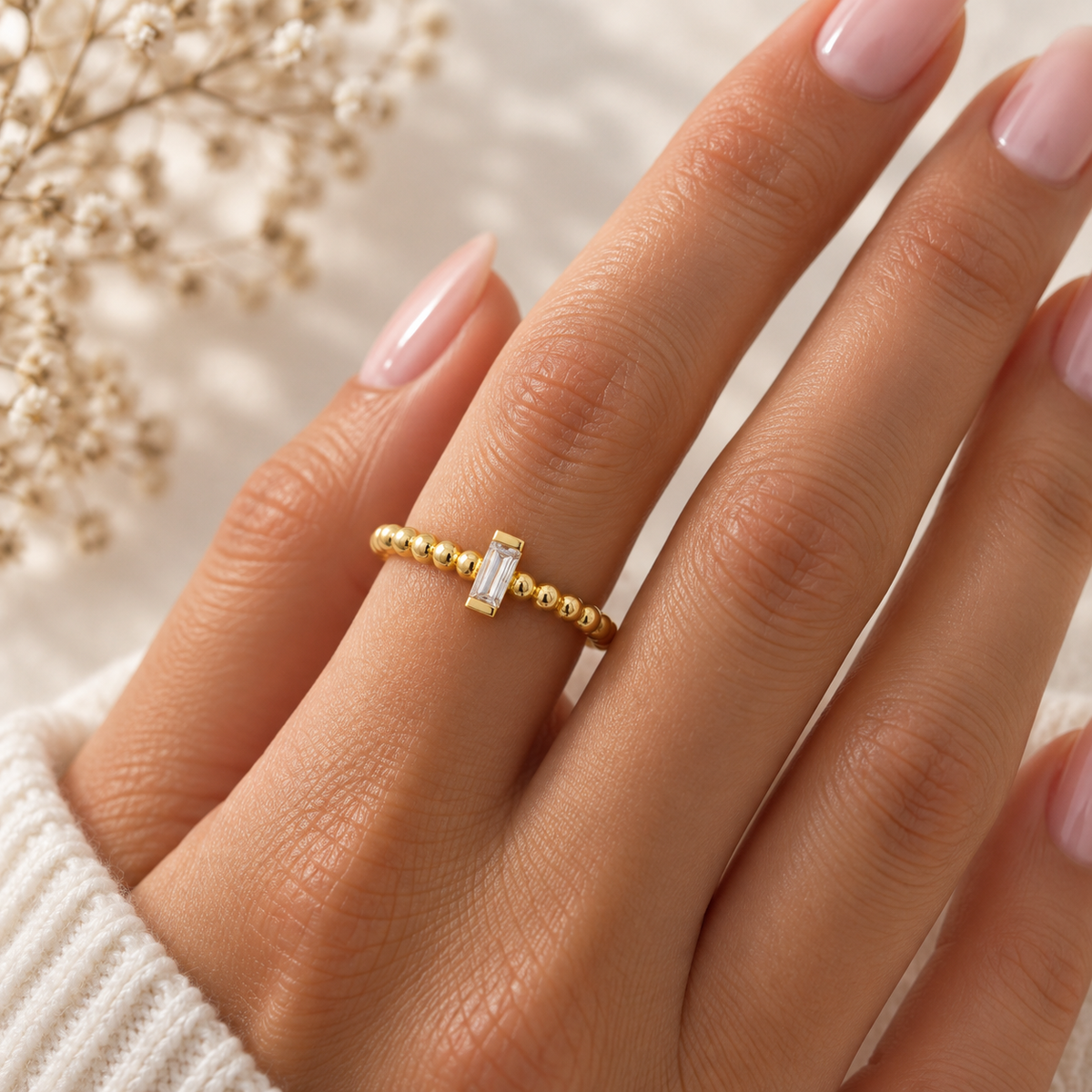 Beaded Shine Ring