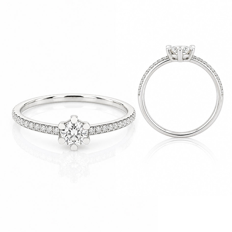 Baguette Halo Ring