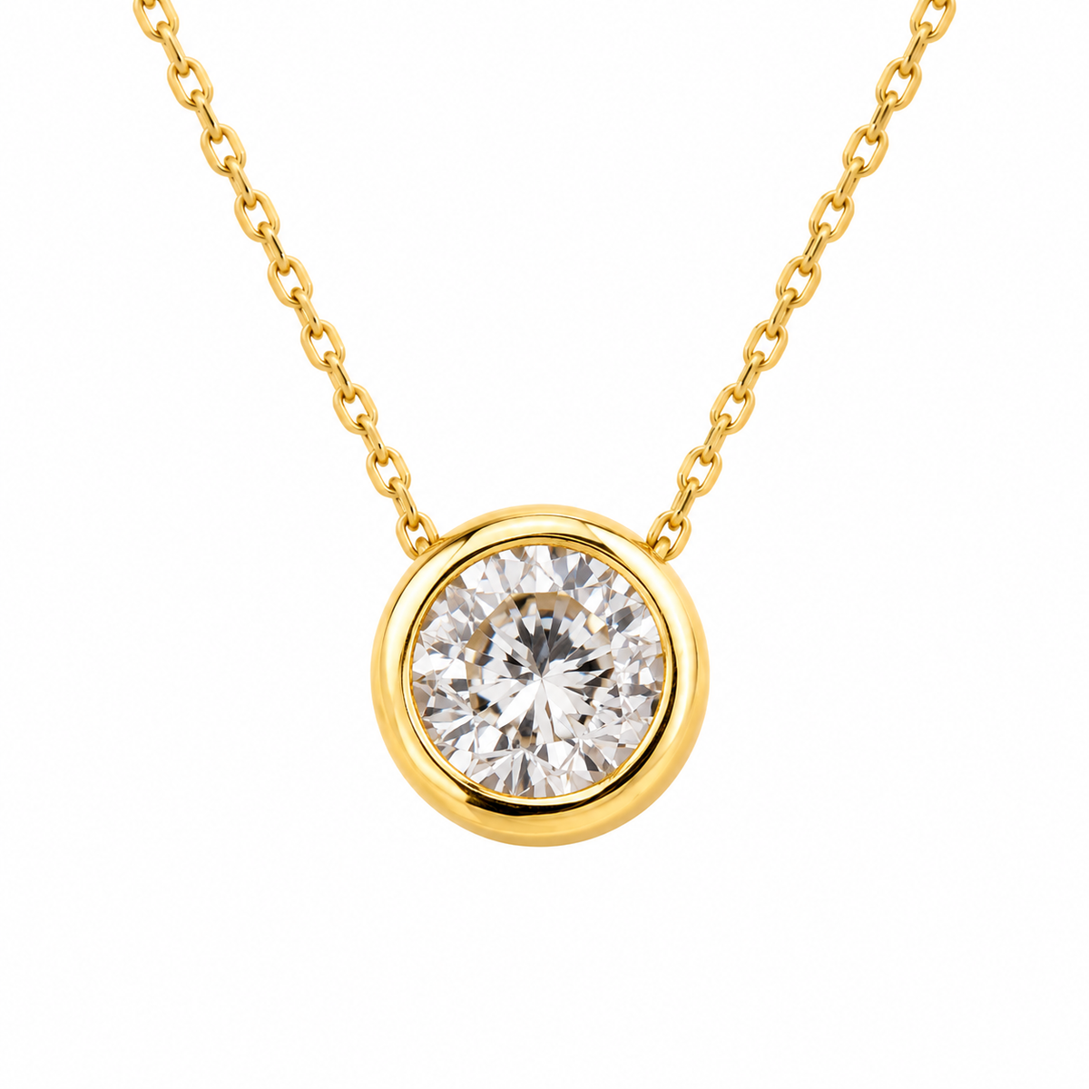 Golden Solitaire Halskette