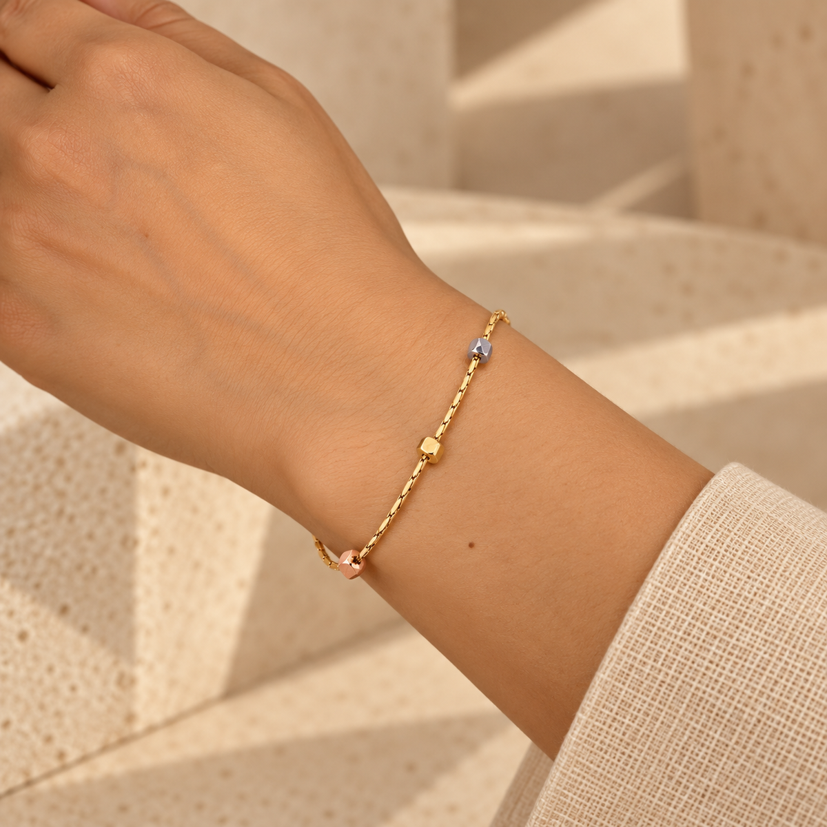 Tricolor Cube Armband