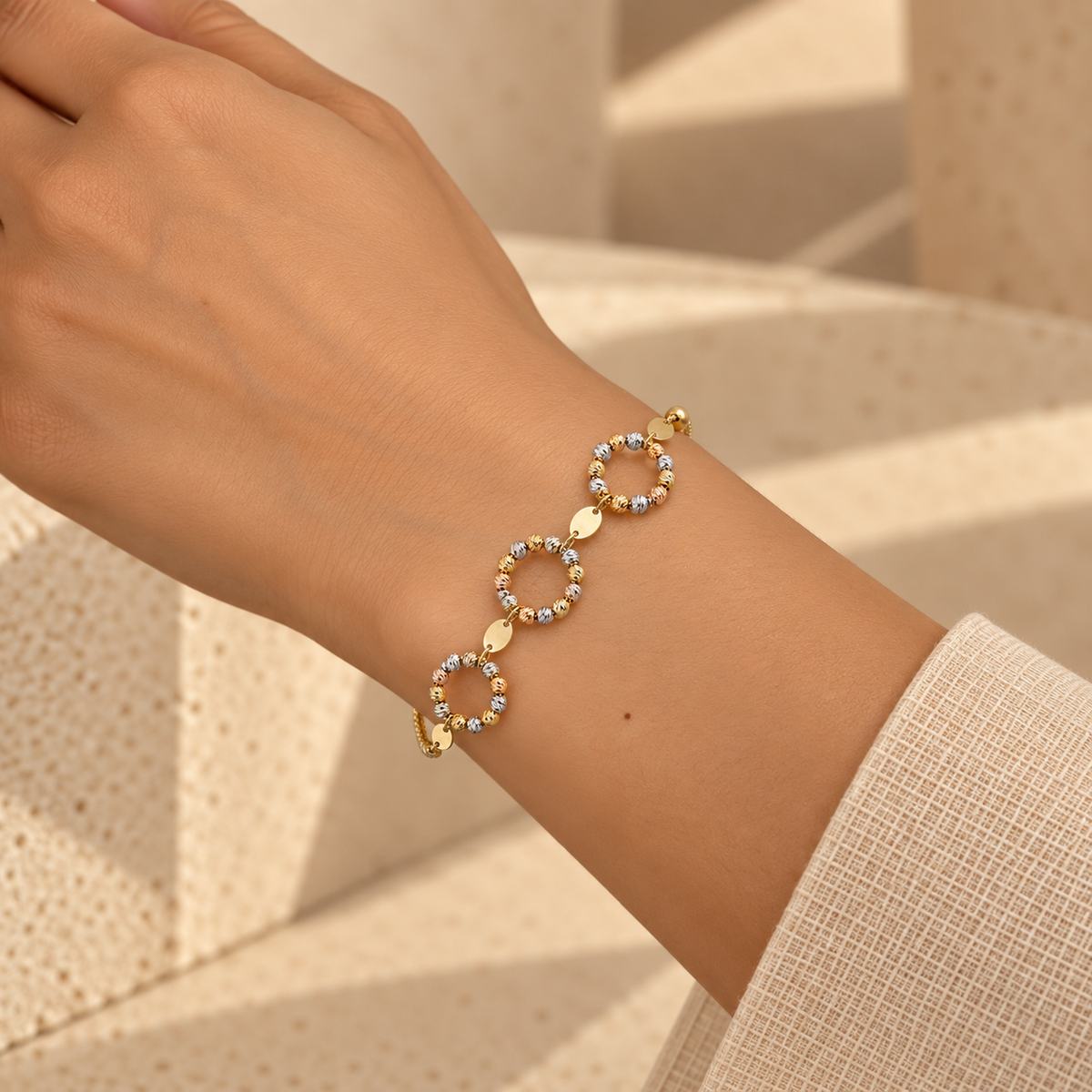 Tricolor Dorika Kreise-Armband
