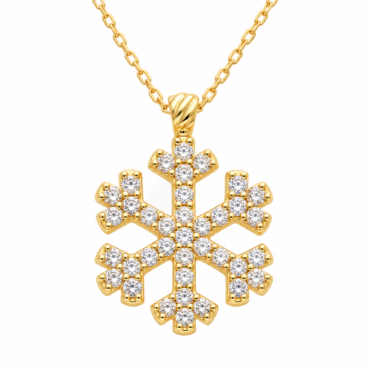 Golden Snowfall Halskette