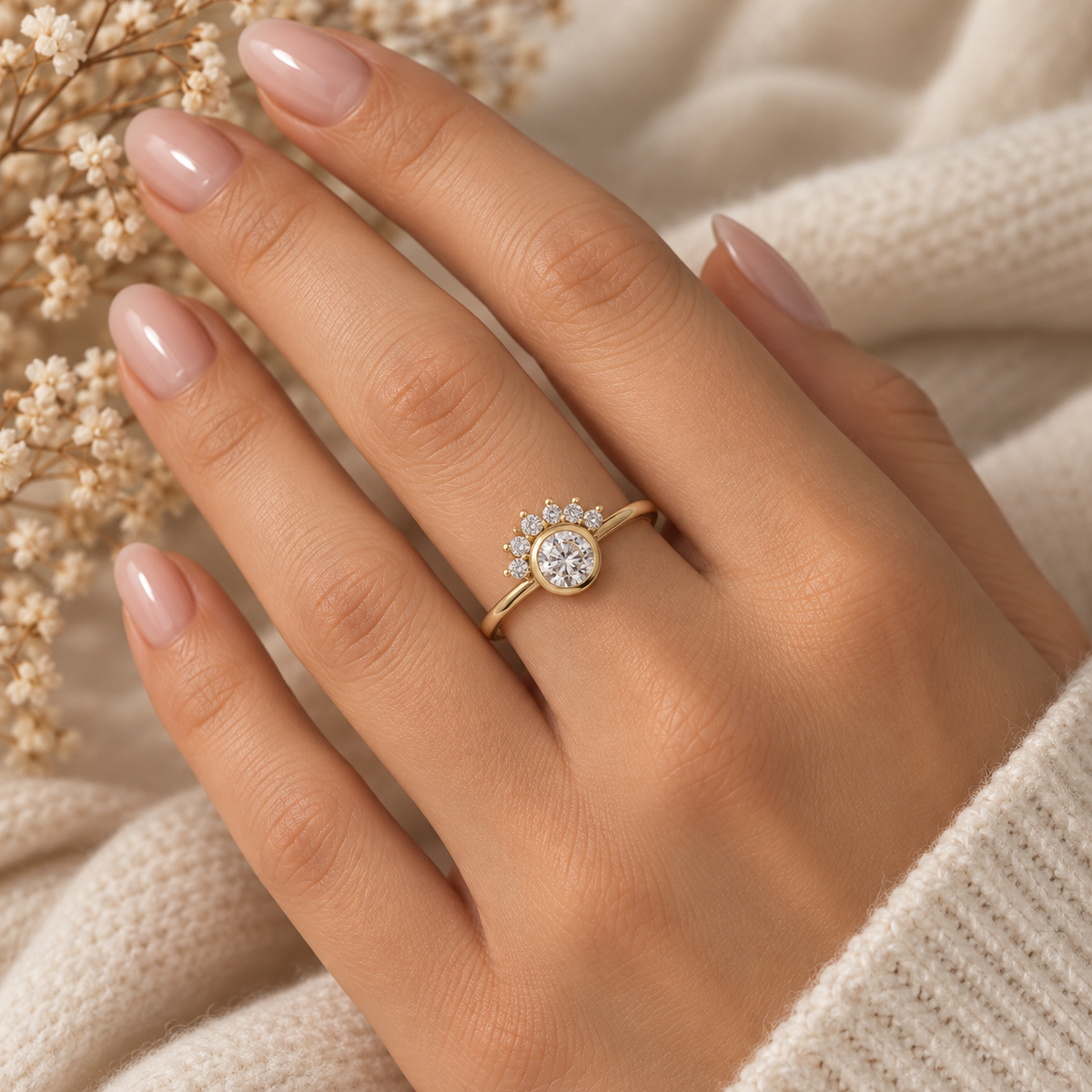 Starlit Crown Ring