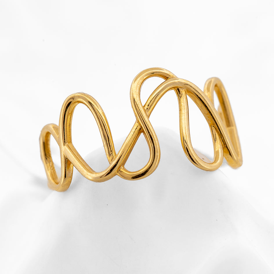 Golden Wave Ring