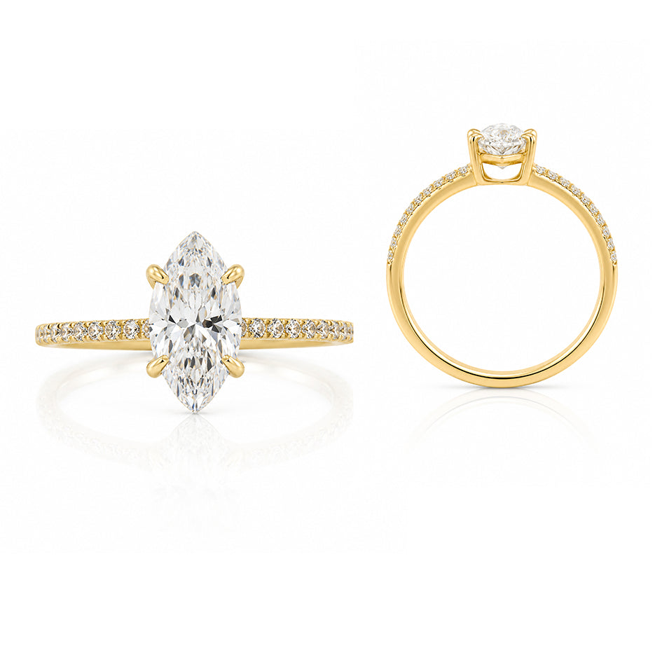 Marquise Éclat Ring (Lab)