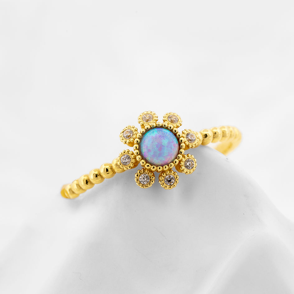 Opal Blossom Ring
