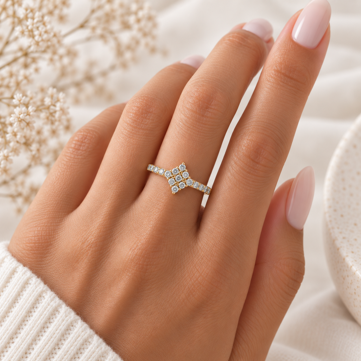 Diamond Horizon Ring