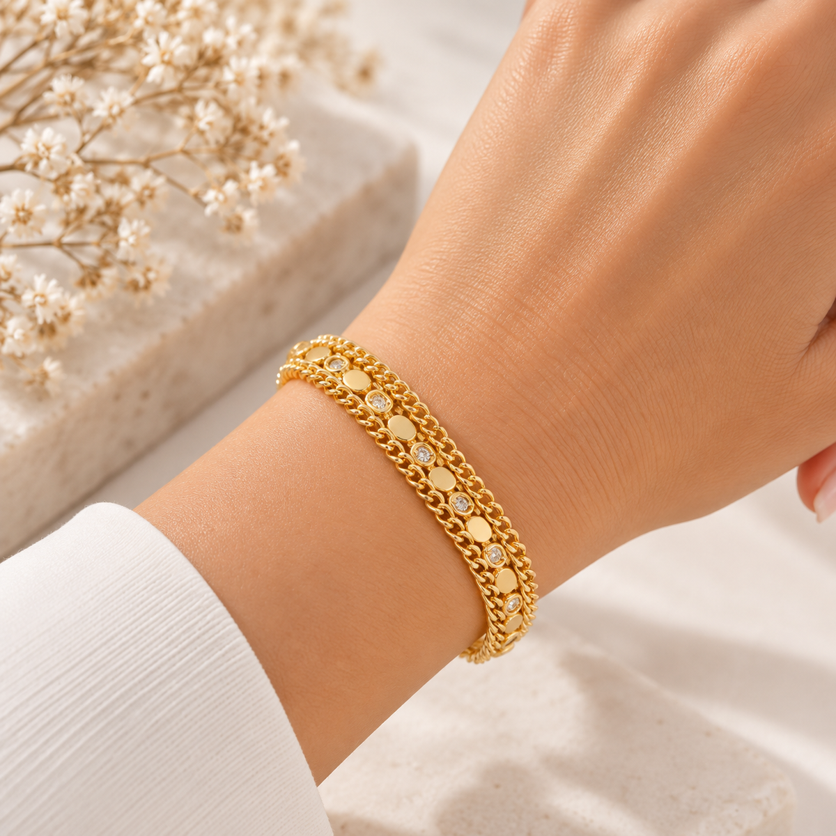 Golden Leaves Gliederarmband