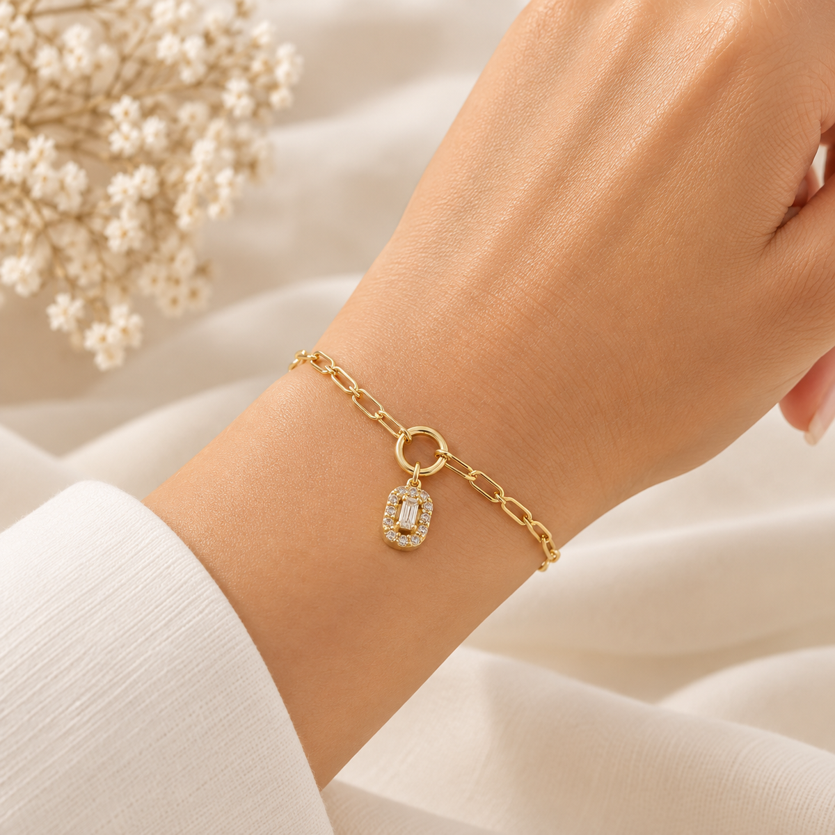 Golden Baguette Armband