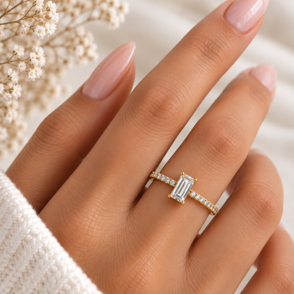 Lumi Baguette Ring
