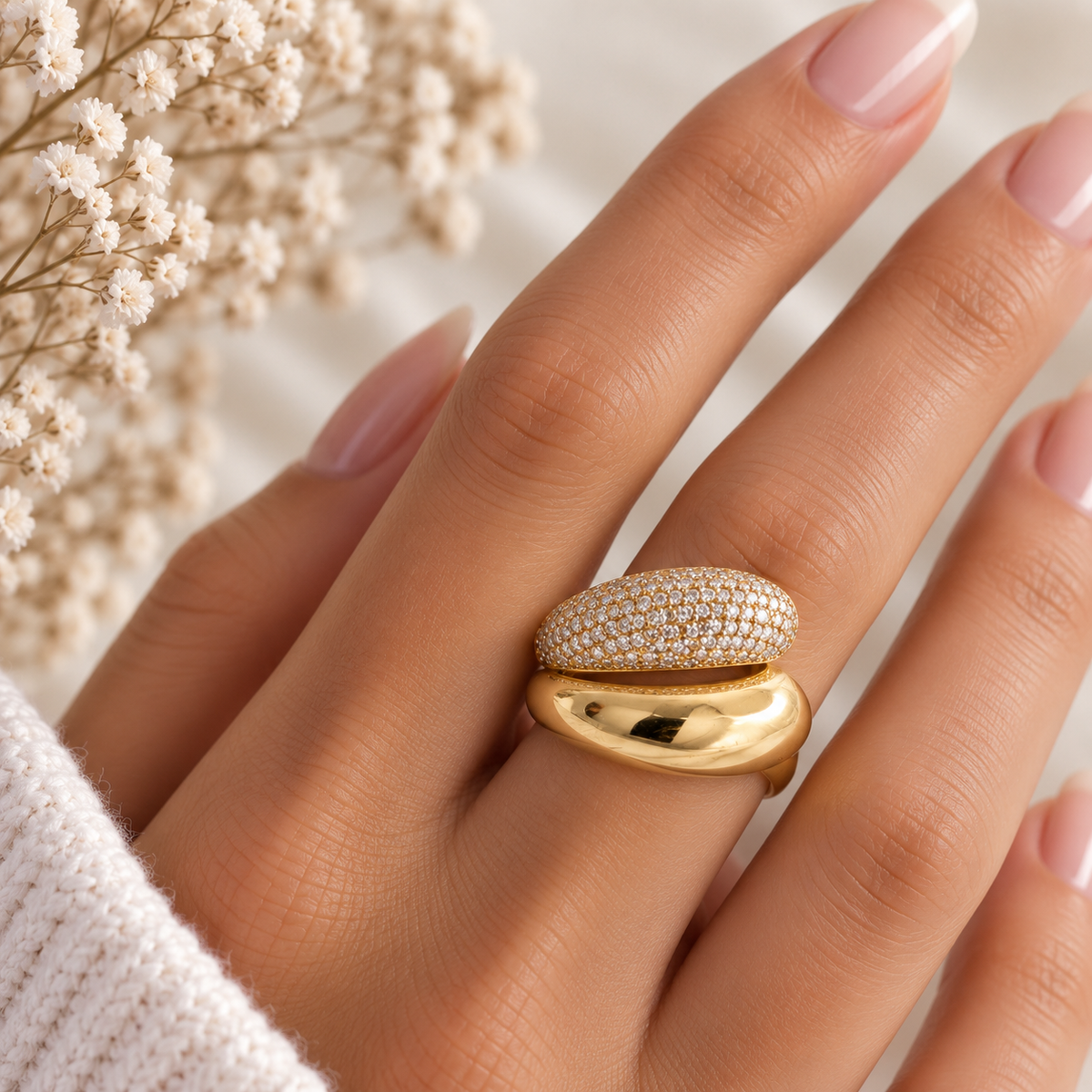 Golden Eclipse Ring