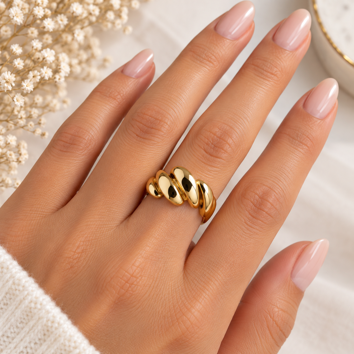 Golden Spiral Ring