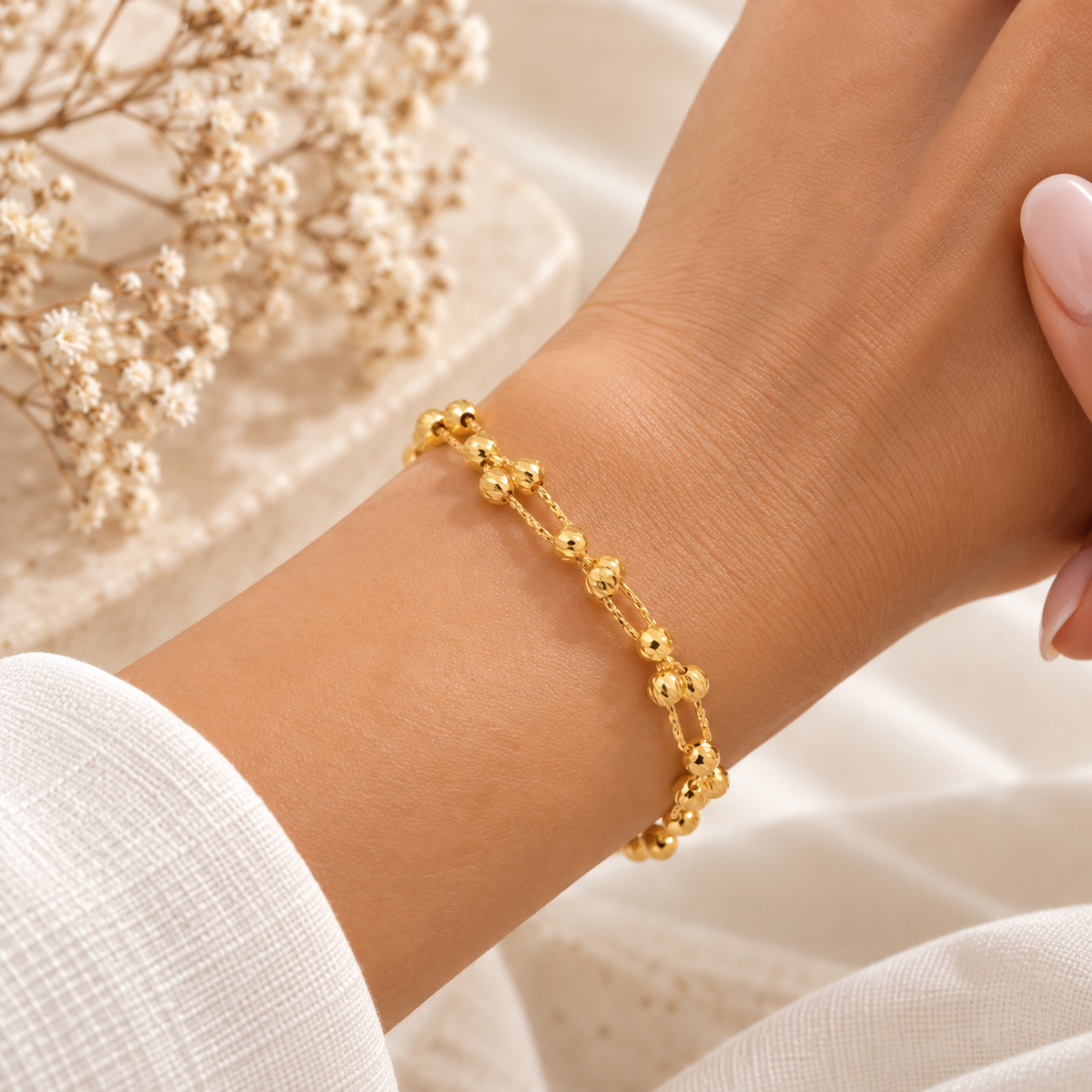 Luna Links – 14K Gelbgold Armband