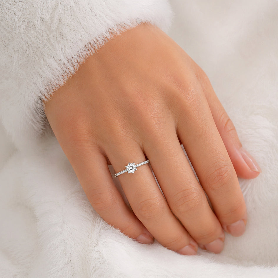 Baguette Halo Ring