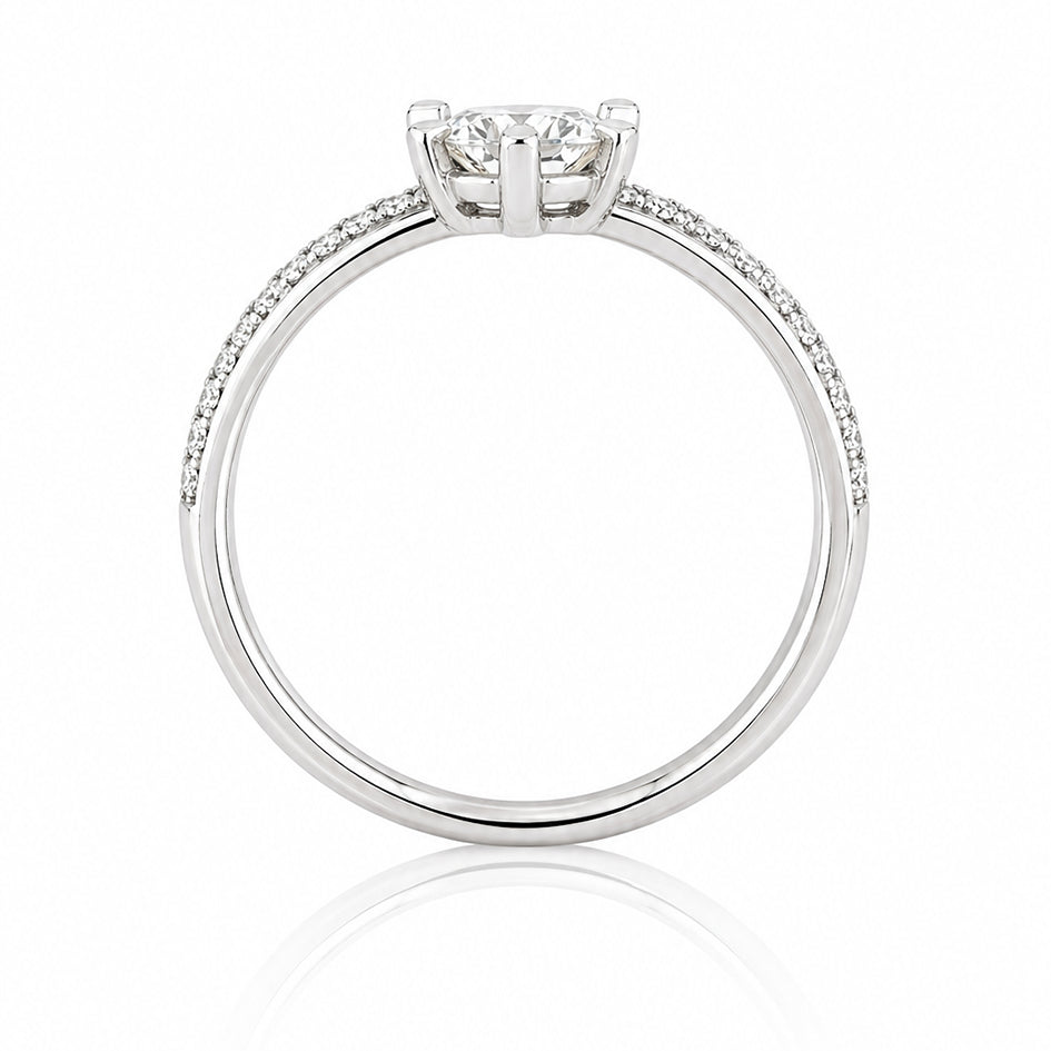 Baguette Halo Ring