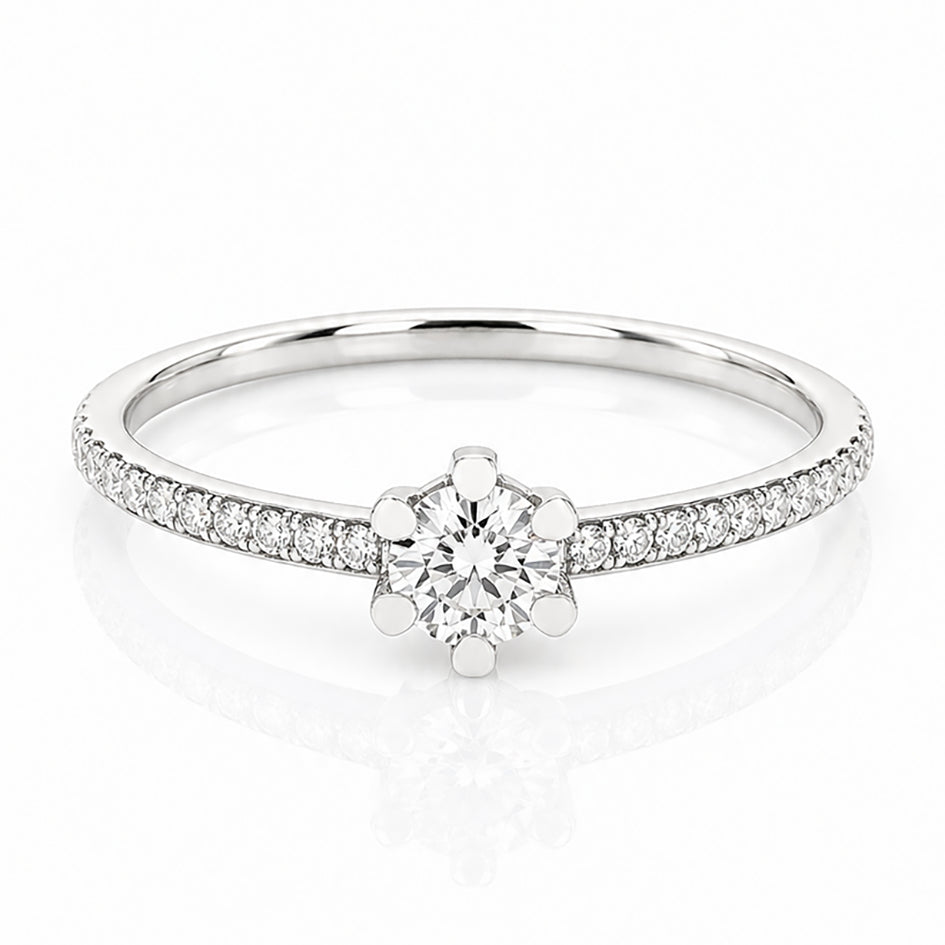 Baguette Halo Ring