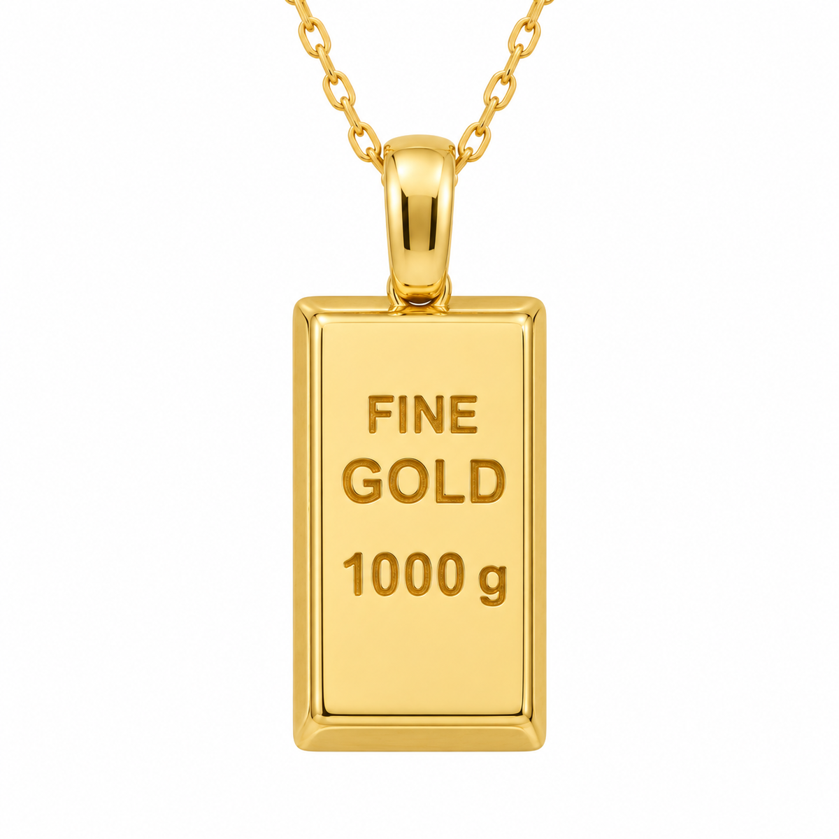 Goldbarren Anhänger Halskette
