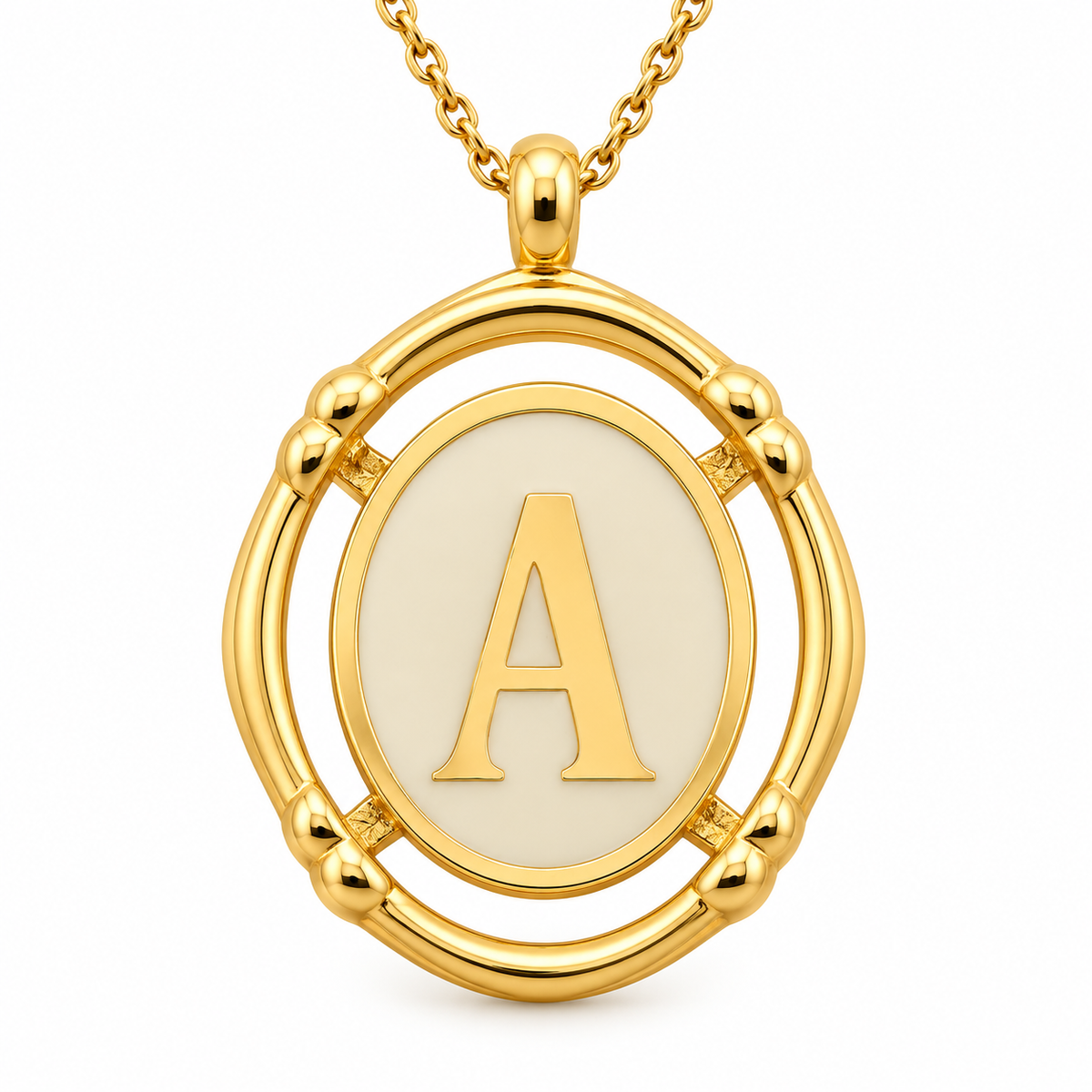 Initial A Medaillon Halskette