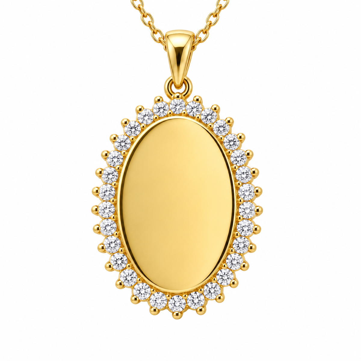 Golden Medaillon Halskette