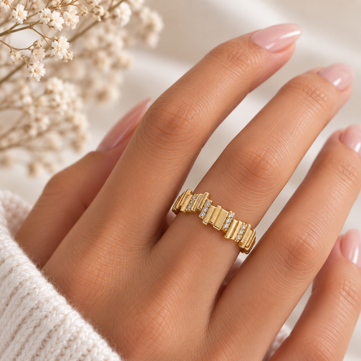 Gleam Grid Ring