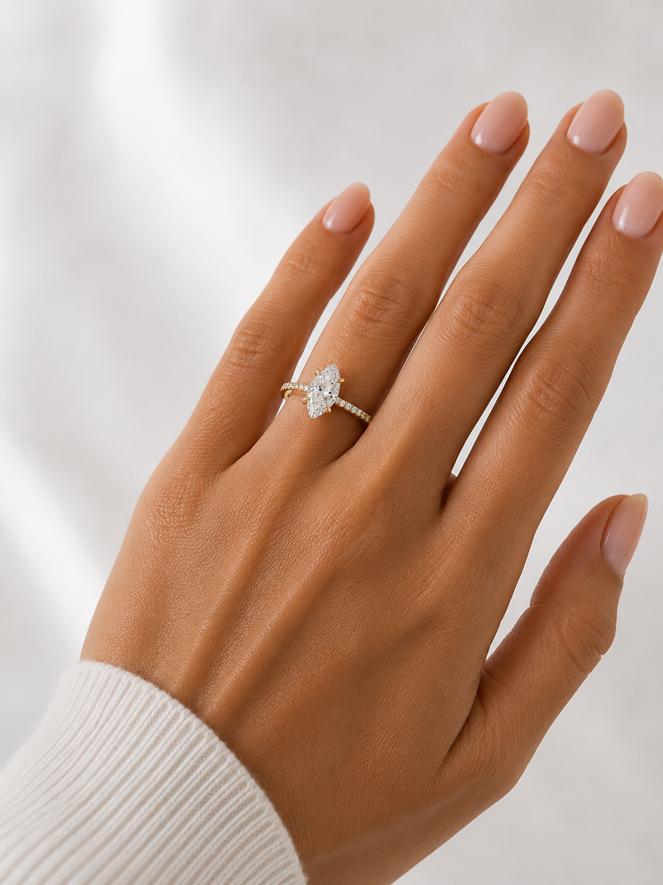 Marquise Éclat Ring (Lab) – Bild 3